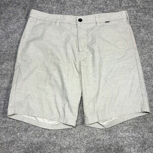 Hurley Performance Stretch Hybrid Chino Shorts Mens 36‎ Heather Gray Golf Preppy